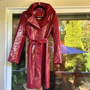 LAL love a little, red faux leather jacket.